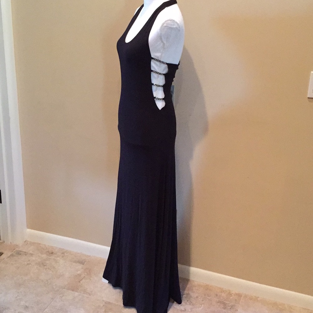 SKY Dress Chain Maxi Halter Open Sides Bodycon NWT - Picture 3 of 8